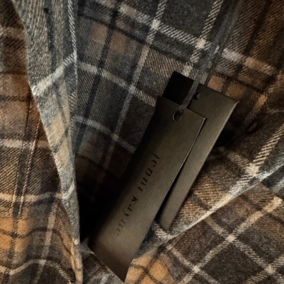 Jenni Kayne Brown and Gray Plaid Casual Shirt - Picture 2 of 4